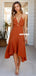 Spaghetti Straps A-line Sexy V-neck Sleeveless Bridesmaid Dress, FC5309