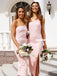 Spaghetti Straps Mermaid Sleeveless Tea-Length Bridesmaid Dress, FC5312