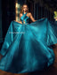 Charming A-line Halter Open-Back Long Prom Dresses, FC6329