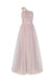 Elegant A-line One Shoulder Tulle Backless Bridesmaid Dress, FC3810