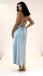 Sheath Mermaid Spaghetti Straps Cross-Back Ankle-Length Bridesmaid Dress, FC6024